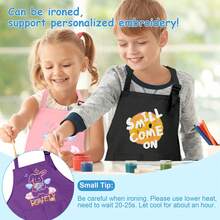 5pcs Kids Apron With 2 Pockets, Adjustable, Suitable For Boys And Girls, Children's Art Painting Apron For Kitchen, Classroom, Cooking, Baking, DIY - Multicolor - View 7