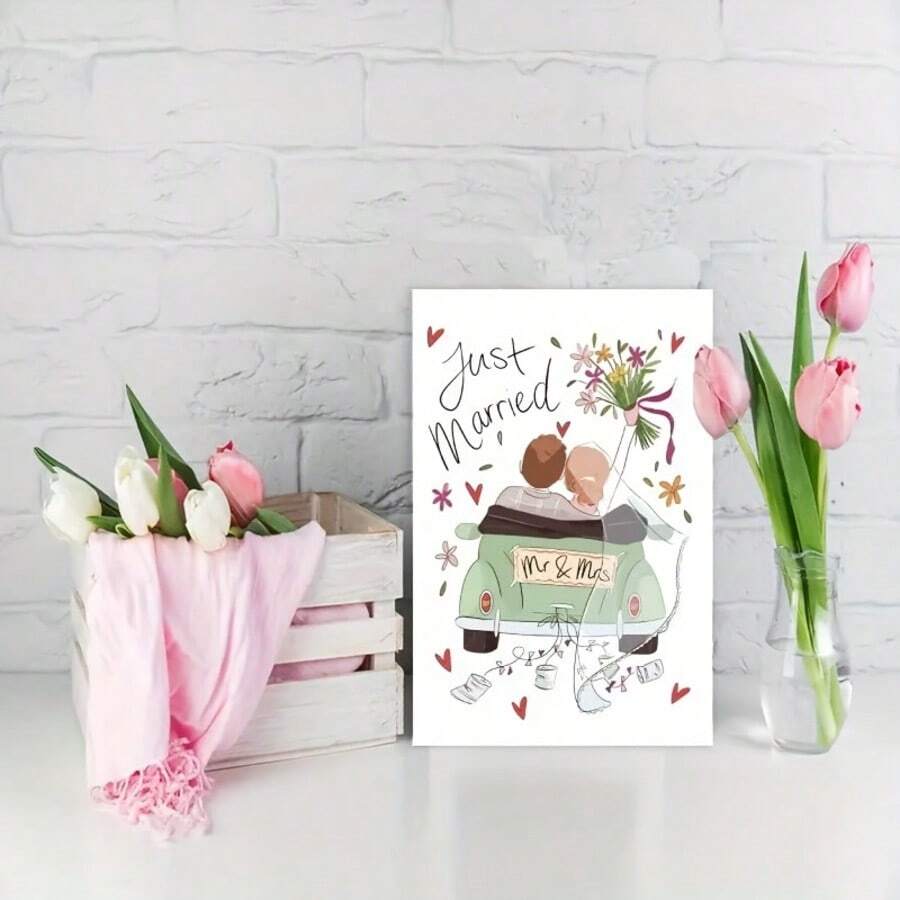 1 thiệp chúc mừng đám cưới, thiệp chúc mừng đám cưới gia đình, thiệp chúc mừng đám cưới kiểu giấy cói, thiệp cưới hài hước, thiệp cưới bạn thân, thiệp chúc mừng đám cưới, thiệp quà cưới ý nghĩa nhất. - Loại A - Xem 1