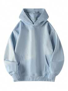 This Men's Casual Sports Hoodie Is  A Long-Sleeved Hooded Sweatshirt For Both Men And Women, Perfect For Everyday Wear And Outdoor Activities, And An Ideal Gift For Friends. - 淺藍色 - 查看 10