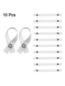 10Pcs Multipurpose Reusable Polyester Button Loop Hanger, Durable Towel Clip Strap, Space Saving Storage Organizer Straps For Bathroom, Kitchen And Closet, For Home Organization - Multicolor - View 9