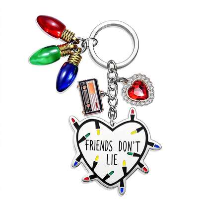 Friendship Gift Keychain - Friends Don't Lie, Party Decor, Birthday Party Supplies, Friend Themed Gift, Movie Merchandise, Gift For Her