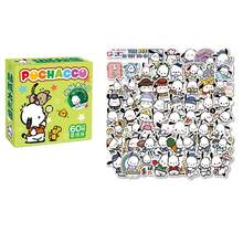 SANRIO 60张Hello Kitty Kuromi Cinnamoroll Pochacco贴纸，可用于DIY笔记本电脑、手机、日记本等，可爱卡通贴纸 - 60個波恰科綠 - 查看 17