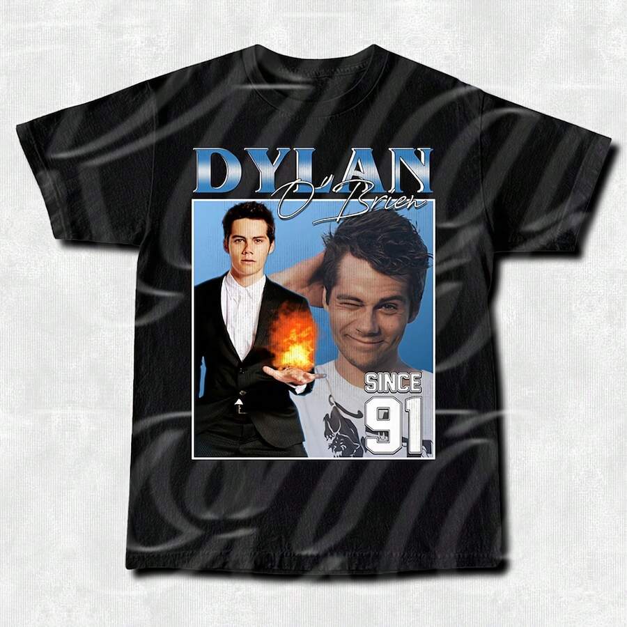 Dylan O'Brien American Actor T Shirt - Black - View 1
