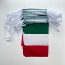 20/25/30pcs Italian String Flag, 5.5x8.2in, 19.7/26.2/32.8ft Small Italian Flag Pulling Flags, Polyester, Suitable For Events, Parties, Business, Sports, Festivals, Home Decor, Yard Decor, Outdoor Decor, Republic Day Decor - A - View 7