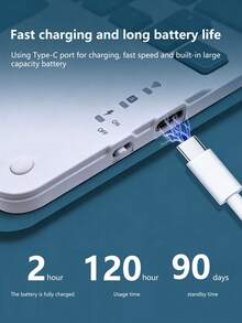 AKKHOO 无线键盘，可充电，带触摸板，迷你键盘，兼容平板电脑 - 橘紅 - 查看 5