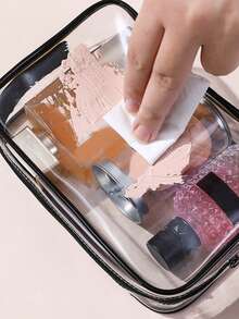 新款透明洗漱包 - 旅行必备，便携式拉链旅行洗漱包，沙滩透明PVC洗漱包，防水收纳袋，透明收纳袋，带数据线和USB接口收纳袋，可存放药品、医疗包等。药袋、药盒、药盒、药瓶、药罐、医院包、急救包、药品收纳袋、药品收纳袋、邮轮必备、度假必备、旅行用品 - 彩色 - 查看 11