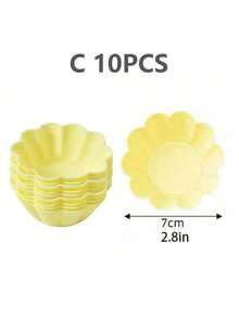 10 pièces Set de moules de cuisson en silicone, Moules à cupcakes en forme de cœur/étoile/fleur, Mini moules à gâteau en silicone pour muffins, desserts, idéal pour les passionnés de cuisson, outils de cuisine durables pour les fêtes d'anniversaire et les vacances - Multicolore - Voir 11
