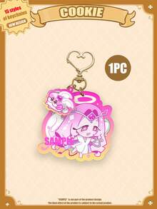 Acrylic Cartoon Character Keychain, COOKIE RUN, COOKIE KINGDOM, Anime Pattern, Car Key Chain, Keyring, Bag Pendant, Special Gift For Friends - Cookie and Cake Combination Design - View 24