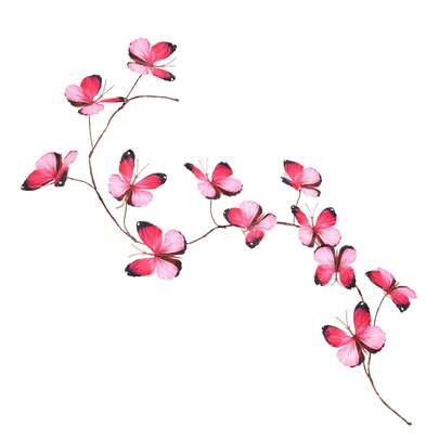 1PC 39.37 Soft Stem Butterfly DIY Flower Arrangement, Bridal Decorative Flowers, Waterfall Flower Arrangement For Bridal Wedding Decoration