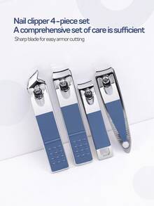 14件套粉蓝美甲套装 | 可爱便携指甲钳剪刀套装 | 女士旅行美容护理礼品 - 彩色 - 查看 9