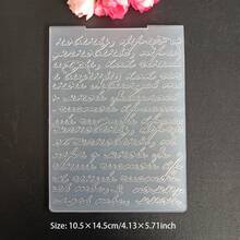 2D Embossing Folders For Card Making Embossing Machine Template For Scrapbook Paper Craft Album Stamps Decor DIY Greeting Card Making Geometric Diagonal Pattern / Butterfly And Flower / Birthday-Themed Text / Handwritten Background / Handwritten Background - 2D - View 6