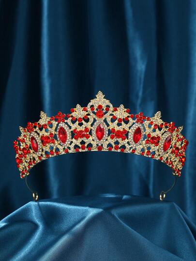 Women's Crystal Tiara - Vintage Gothic Floral Headpiece, Goddess Princess Crown, Multi-Color Queen Tiara Suitable For Wedding, Party, Suitable For Women