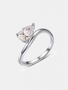 1 chiếc nhẫn mạ đồng vàng hình giọt nước đính đá Zirconia, trang sức thời trang cho đeo hàng ngày, đám cưới, tiệc tùng. - Nhiều màu - Xem 17
