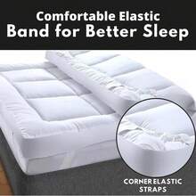 Hotel Quality Mattress Topper 10cm/4Inch Thick Deep Toppers Single Double King - White - View 2