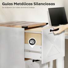 HOMCOM Filing Cabinets - White - View 8