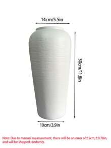 1pc Ceramic Vase Replica, Handcrafted Pottery Texture, Matte Black Glaze With Wabi-Sabi Aesthetic, Each Unique Grain, Visually Comparable To Real Ceramic, Smooth Tactile Feel. Made Of Resin/Ceramic-Like Material, 50% Lighter Than Ceramic, Anti-Collision And Crack-Resistant, Easy Maintenance. - one-size - View 13