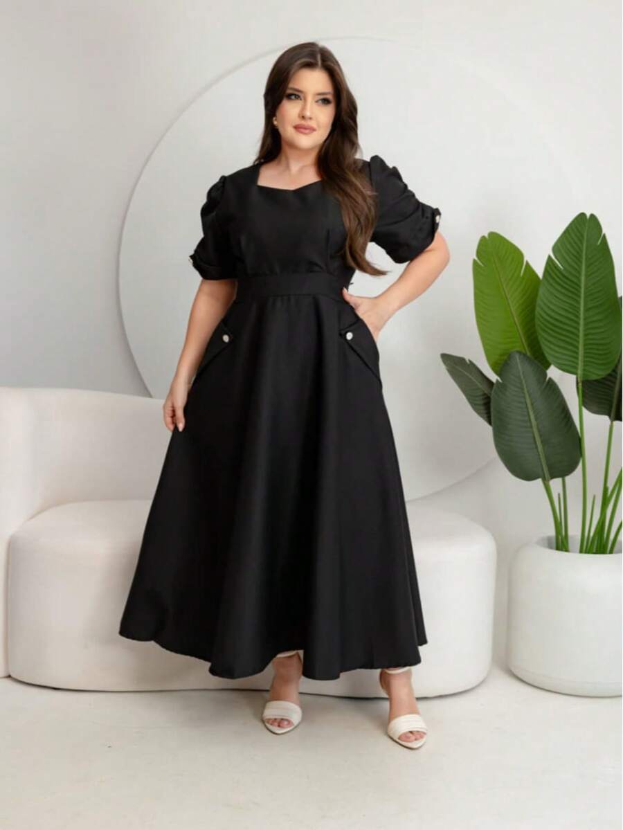 Elegant Casual Zipper Beach Wedding - màu đen - Xem 1