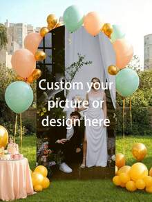 1 Set de Decoración de Fondo de Arco Personalizado, Decoración de Arco de Globos Personalizada para Fiesta de Cumpleaños, Soporte de Fondo de Arco de Boda para Decoración de Fiesta de Graduación - Multicolor - Ver 7