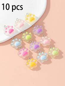 10个可爱脚形DIY饰品制作吊坠 - 彩色 - 查看 12