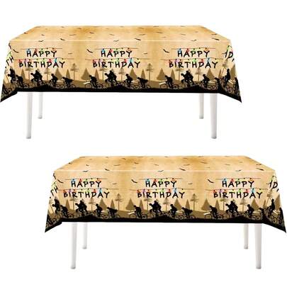 1枚/3枚/5枚 ストレンジャー 誕生日 逆さまテーマ使い捨てテーブルクロス レトロ スプーキー ラスティック アルファベット テーブルカバー パーティー装飾 ミステリーアドベンチャー誕生日パーティー テーブルデコレーション