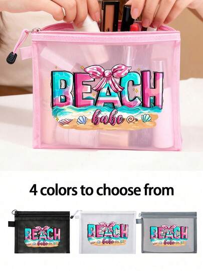 Maestra Mesh Makeup Bag, Lipstick And Powder Puff Storage, Portable Transparent Makeup Organizer, Toiletry Bag, Travel Bag, Makeup Bag, Skincare Bag, Toiletry Bag, Storage Bag, Travel Essential, Cruise Essential, Dormitory Essential, Wedding Bridesmaid Gift, Mother'S Gift, Birthday Gift.