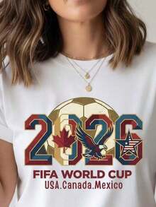 FIFAs Worlds Cups 2026 Shirt, Canada Mexico USA Shirt, Football Fan Gift, Political Soccer Tee, Sports Apparel, National Teams - 白色 - 查看 7
