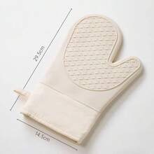 1pc Heat Resistant, Non-Slip Kitchen Gloves, Five-Finger Oven Mitts, Heat Insulated, Scald Proof, Thick Silicone, Microwave - Multicolor - View 6