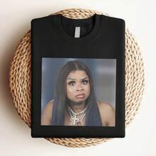 Women T-Shirt Print Chrisean Rock T Shirt Baddies Funny Zeus Tesehki Gone Wild Africa Midwest Vintage Washed Designer Clothes Streetwear Fashion - 黑色 - 查看 3