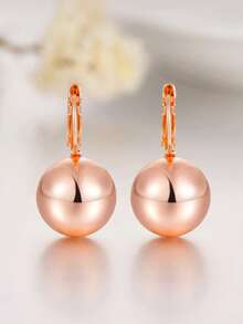 1 Pair Fashion Pearl Drop Earrings, Jewelry Gift For Women Anniversary Party Valentine's Day - Rose Gold - View 3