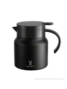27/32盎司不锈钢真空保温咖啡壶，小型饮料分配器，适用于咖啡、牛奶、热巧克力和其他饮品 - 黑色 - 查看 10