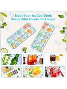 1/2pcs Multi-Function Chocolate Mold With Removable Lid, Stackable Tray With Cover, Refrigerator Tray, Essential Kitchen & Apartment Supplies - Multicolor - View 3