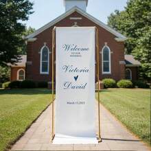 Personalized Wedding Welcome Sign, Modern Wedding Welcome Banner, Customized Fabric Wedding Banner, Boho Wedding, Bridal Shower Sign, Customized Name Wedding Sign, Minimalist Welcome Sign, Fabric Welcome Sign, Wedding Decor, Wedding Welcome Board, Modern Wedding Welcome Board, Fabric Welcome Board, Custom Linen Wedding Welcome Board - Multicolor - View 5