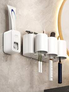 1 Giá đỡ bàn chải đánh răng gắn hút chân không dễ lắp đặt - Có khay đựng kem đánh răng - Giá đựng bàn chải đánh răng gắn tường có thể tháo rời, quà tặng Giáng sinh/Halloween và Lễ Tạ ơn - Nhiều màu - Xem 12