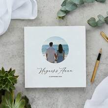 Personalized Wedding Guest Book With Name And Photo Theme, Square Wedding Guest Book, Wedding Book, With Alphabet Name, Hardcover Photo Album Wedding Guest Book, Wedding Guestbook, Customized Photo Wedding Guestbook, Wedding Keepsake, Wedding Scrapbook, Wedding Book, Single-Sided Customized Wedding Book, 36-Page Wedding Book, Customized Guest Book - White - View 4