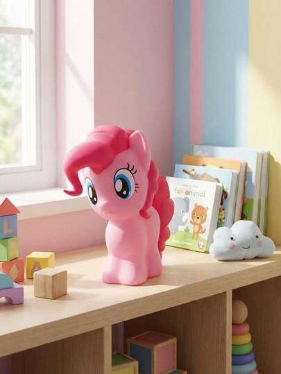  Officially Licensed PVC Piggy Bank Coin Bank Figurine Money Box Pinkie Pie 3D Home Decor Collectible Desktop Organizer Savings Jar 1Pc Hasbro