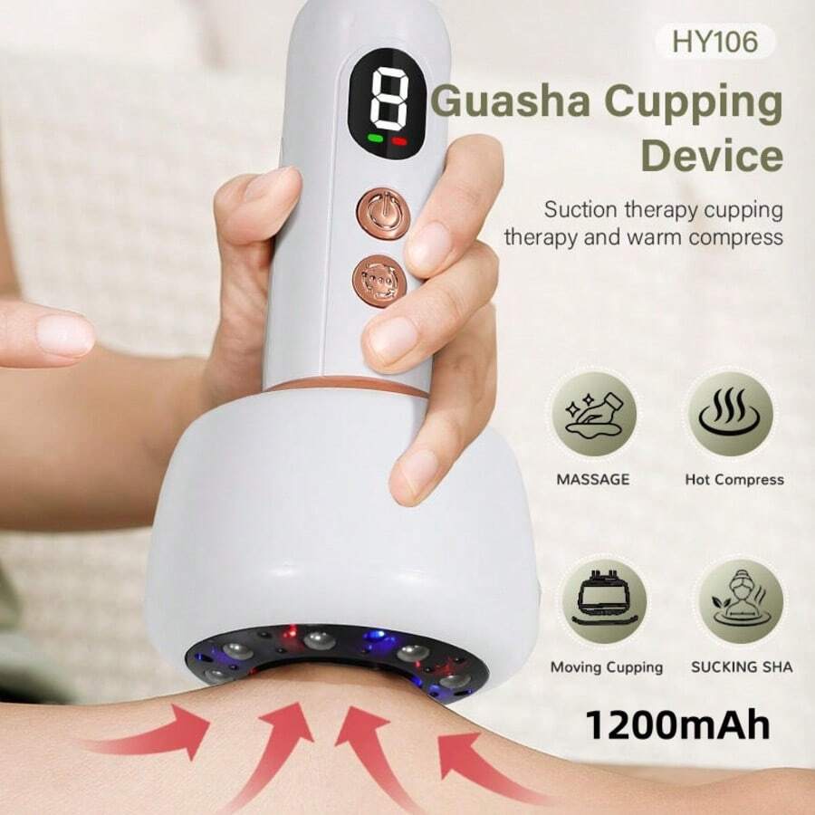 9-Speed Handheld Full Body Massager, Suitable For Neck, Back, Legs, Hands, Home & Personal Care, USB Rechargeable 1200mAh - White - View 1