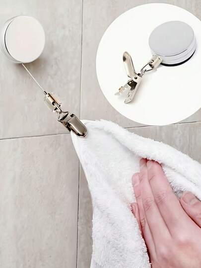 1 pieza Clip para toalla de fácil adhesión sin perforación