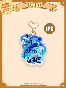 Acrylic Cartoon Character Keychain, COOKIE RUN, COOKIE KINGDOM, Anime Pattern, Car Key Chain, Keyring, Bag Pendant, Special Gift For Friends - Cookie and Cake Combination Design - View 18