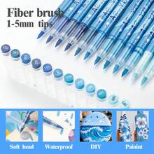 Bộ bút vẽ màu acrylic 84 màu, 7 sắc độ chuyển màu, 12 chiếc/hộp, khô nhanh, thích hợp cho vải bố, vải, đá, gốm sứ, gỗ và thủy tinh | Bộ dụng cụ thủ công chuyên nghiệp, quà tặng cho bé trai/bé gái (Giáng sinh & tựu trường) - Bút đánh dấu acrylic - Xem 8