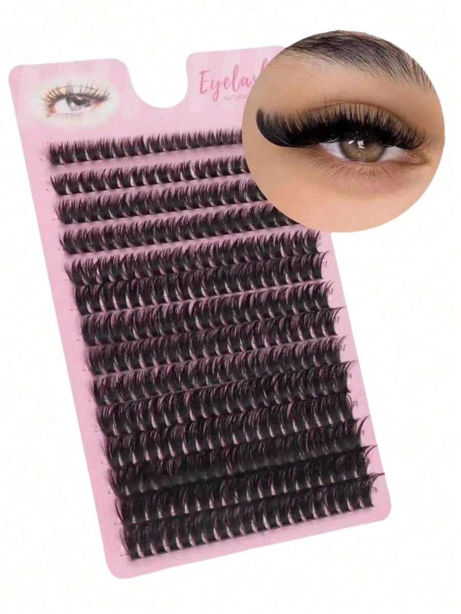 Fluffy Lash Clusters 60DIndividual Eyelash Thick Cluster Eyelash Extensions D Curl Lashes Clusters 280Pcs Individual Lashes 8-16MM Wispy Cluster Lashes Lash Clusters, Eyelash Clusters, Individual Eyelashes, Lashes, Fake Lashes