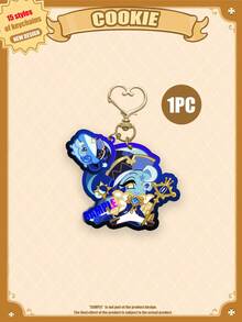 Acrylic Cartoon Character Keychain, COOKIE RUN, COOKIE KINGDOM, Anime Pattern, Car Key Chain, Keyring, Bag Pendant, Special Gift For Friends - Cookie and Cake Combination Design - View 15