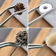 2pcs Stainless Steel Cooking Tongs, BBQ Tongs, Food Clip, Suitable For Salad, Vegetables, Meat, Easy To Clean, Space-Saving Practical Kitchen Tool - 2pcs [Straight + Curved] - 25cm Long - View 12