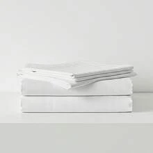 Juego de Sabanas para Cama, Sabana Bajera, Sabana Plana y Funda de Almohada, Cajon Amplio, 2800 Hilos, Premium, Tamaño Individual Matrimonial Queen King - Blanco - Ver 3