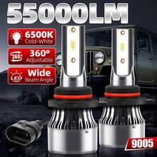 2 piezas, Roadsun, 55000LM, Bombillas LED para faros 9005 9006 H4 H7 H11 H1, 80W de alta potencia, 6500K blanco frío, H4 9003 HB2 haz alto/bajo, kit de conversión y actualización de lámpara halógena, IP68 resistente al agua, chip brillante de alta potencia importado CSP - 1902 - Ver 15