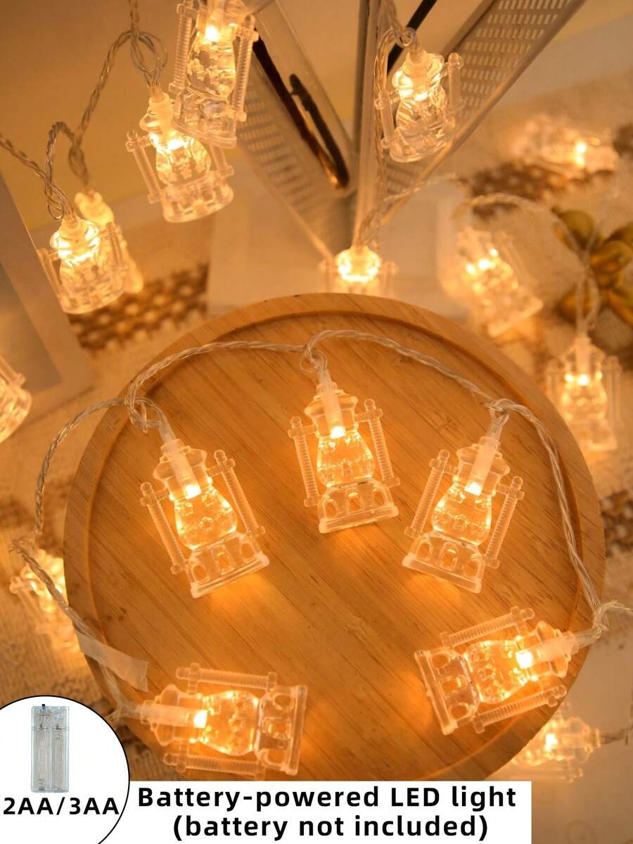1pc 10/20/30 Lights 2/3/4.5m Oil Lamp Bedroom Decor Birthday Party Indoor Atmosphere LED Lights Wedding Party Holiday Decoration Gift Small Gift Colorful Flashing String Lights Battery Powered String Lights Festival Lights - Yellow - View 1