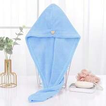 1条/2条超细纤维干发巾，湿发擦干巾，卷发防毛躁干发巾，睡眠帽 - A - 查看 6