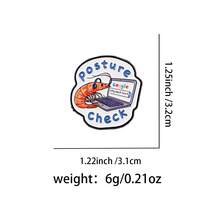 Lindo broche de metal con diseños de nutrias, gatos, sardinas de dibujos animados, ranas, zarigüeyas y frases sobre animales, para decorar ropa, mochilas, joyas y hacer regalos a amigos - Negro - Ver 26