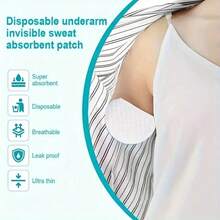 50pcs/Pack Disposable Underarm Sweat Pads, Invisible & Long-Lasting, Fresh & Comfortable, Especially Suitable For Oily Skin - White - View 7