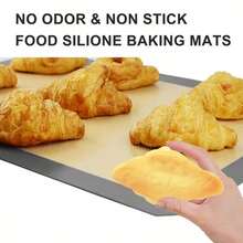 4pcs Non-Stick Silicone Baking Mat, Reusable Baking Liner, Dishwasher Cookie Sheet - Easy Clean Surface, Suitable For Baking Fish, Chicken, Cookies, Pizza, Bread - Essential For Home & Professional Kitchen - Applicable For Easter, Eid Al-Fitr, Back To School Season - Easy Clean, Non-Stick Surface, Material, Mat - View 4