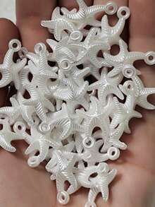 Bead Spacers 100/200 Pcs Shell, Star, Teardrop, Flower And Other Shapes Pearly Jewelry Crafts - Star-shaped Bead - Approx. 14mm - View 2